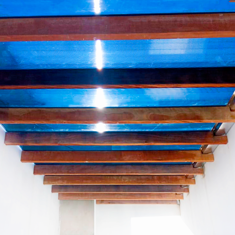 CHAPA DE POLICARBONATO ALVEOLAR AZUL 1050X6000X10MM, , large
